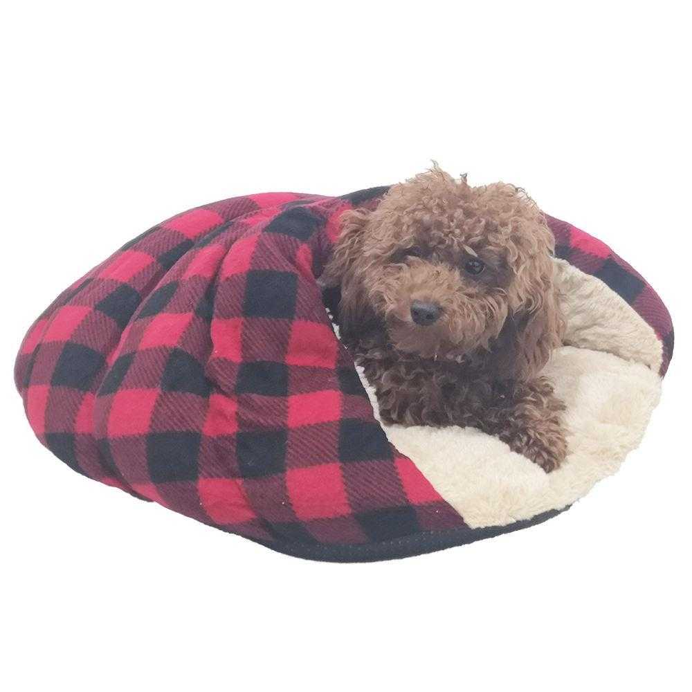 pet Warm Soft Puppy Cat Dog Pet Cave Sleeping House Cozy Cave Dog Bed