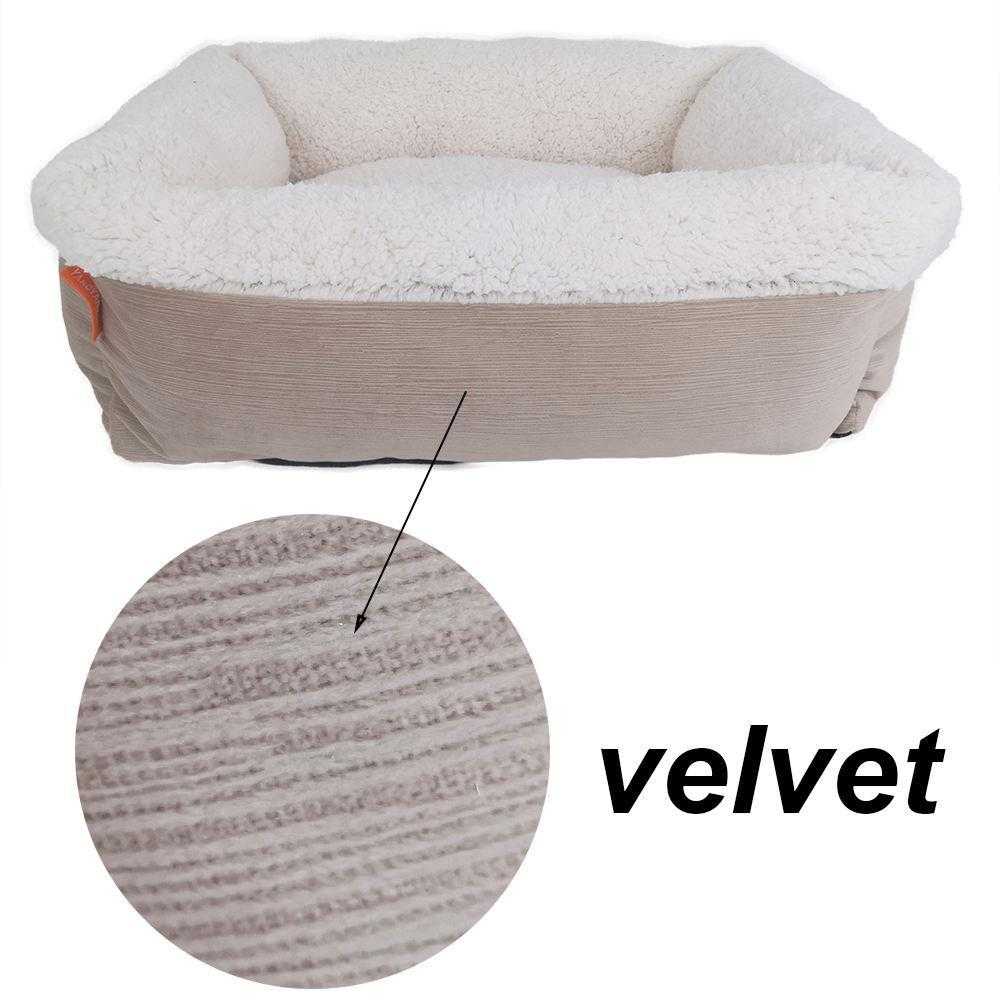 pet Dogs Accessories And Beds Luxury Soft Square White Dog Cot Bed