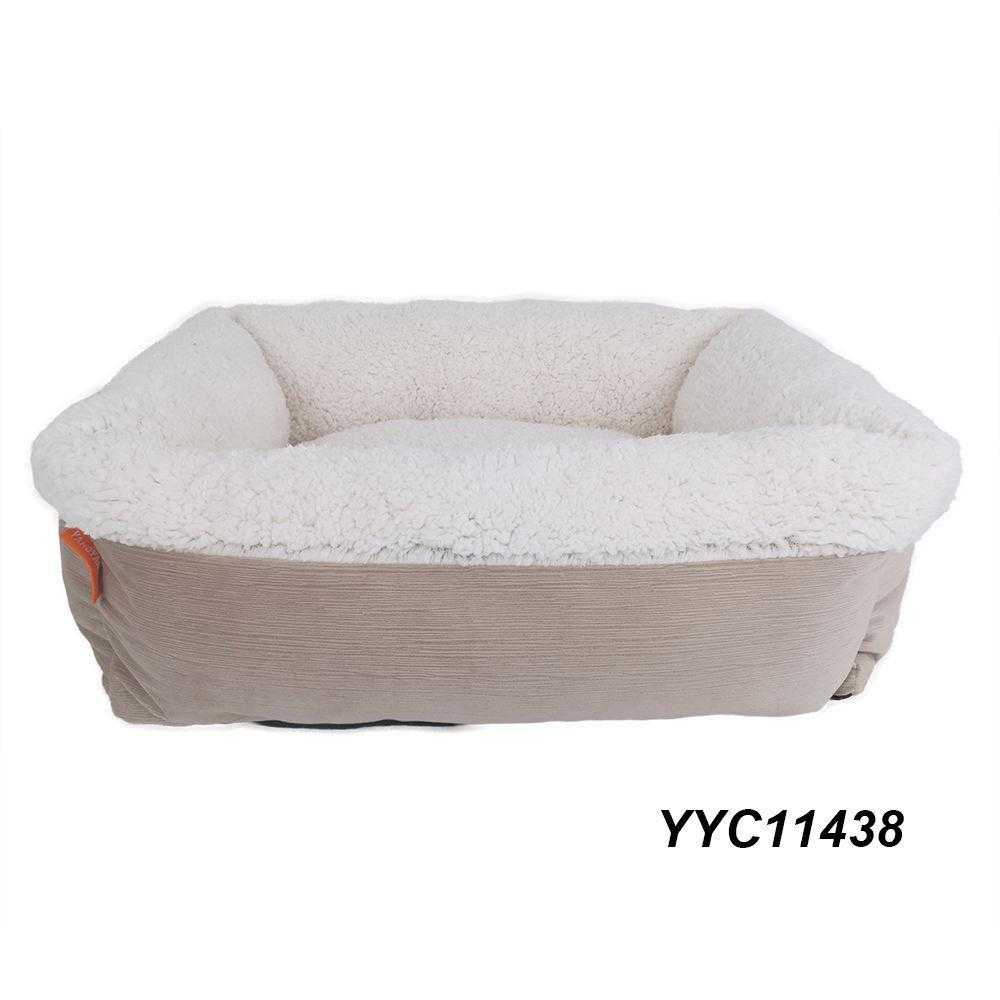 pet Dogs Accessories And Beds Luxury Soft Square White Dog Cot Bed