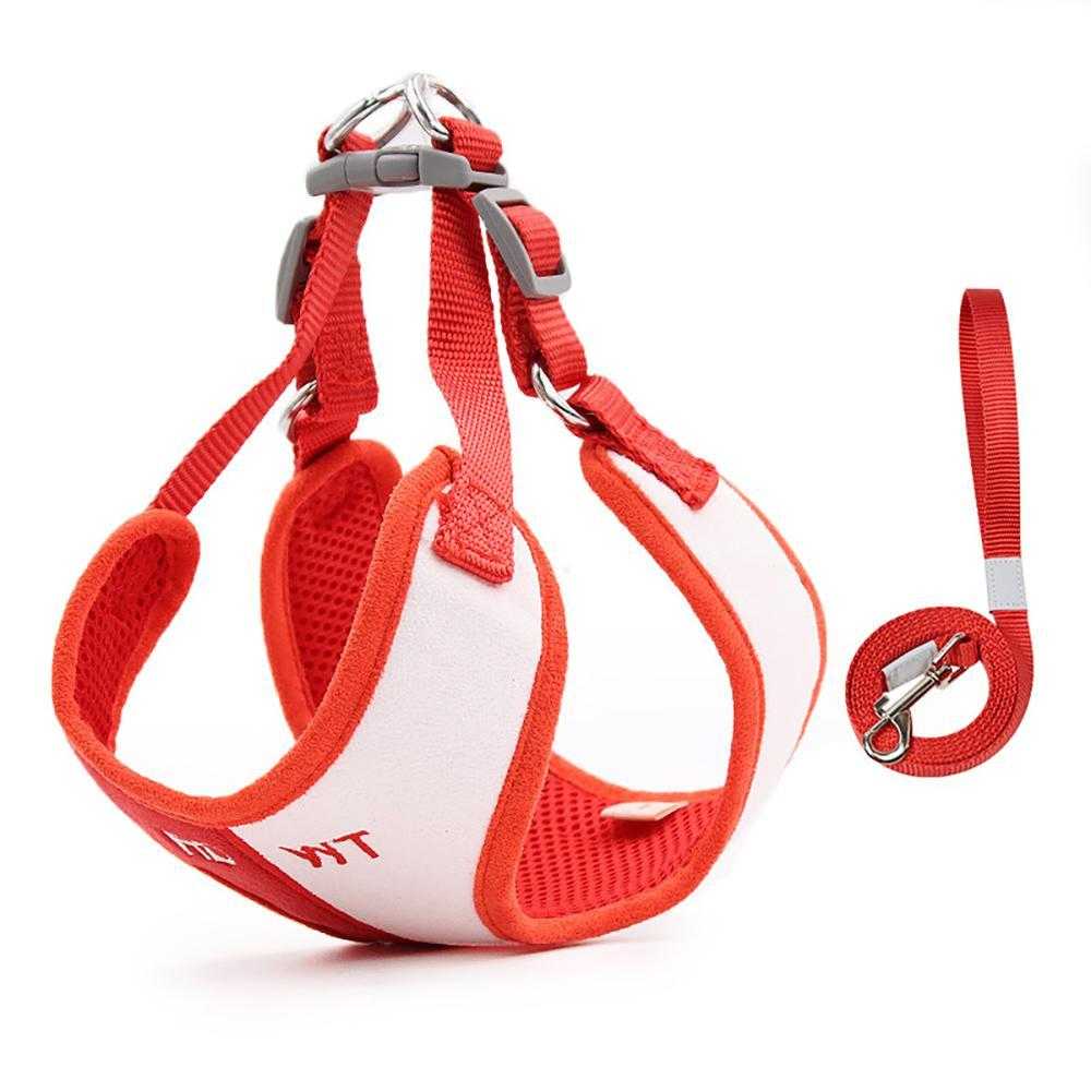 Pet traction rope suede dog chest strap color matching breathable cat strap reflective