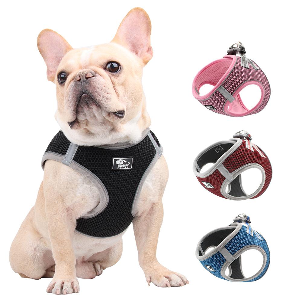 Reflective pet harness  New honeycomb polyester breathable mesh  Dog rope pet supplies