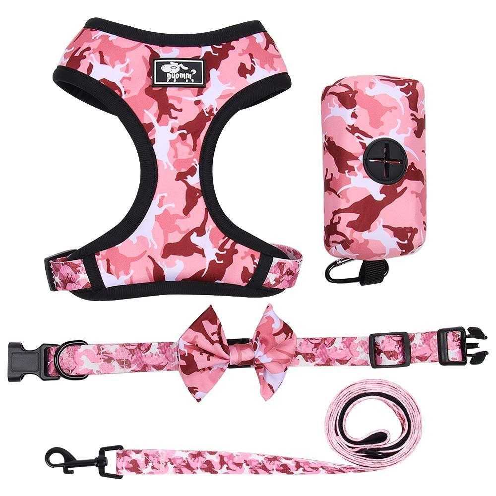 Camouflage printing harness dog rope Pet Supplies Four piece suit wholesale