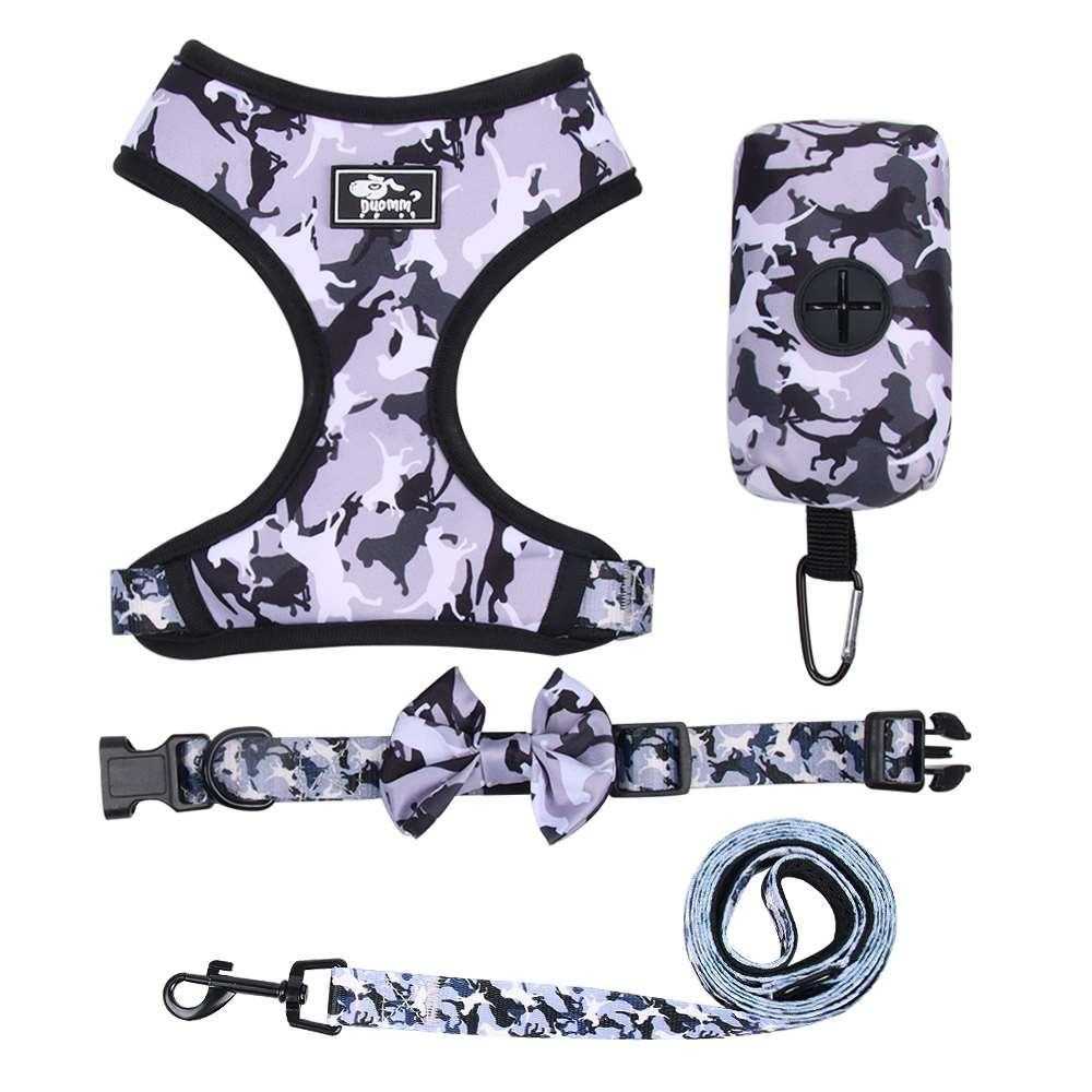 Camouflage printing harness dog rope Pet Supplies Four piece suit wholesale