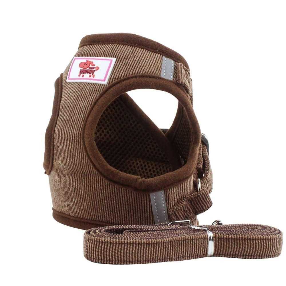 Corduroy breathable dog harness