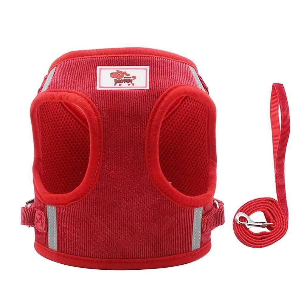Corduroy breathable dog harness