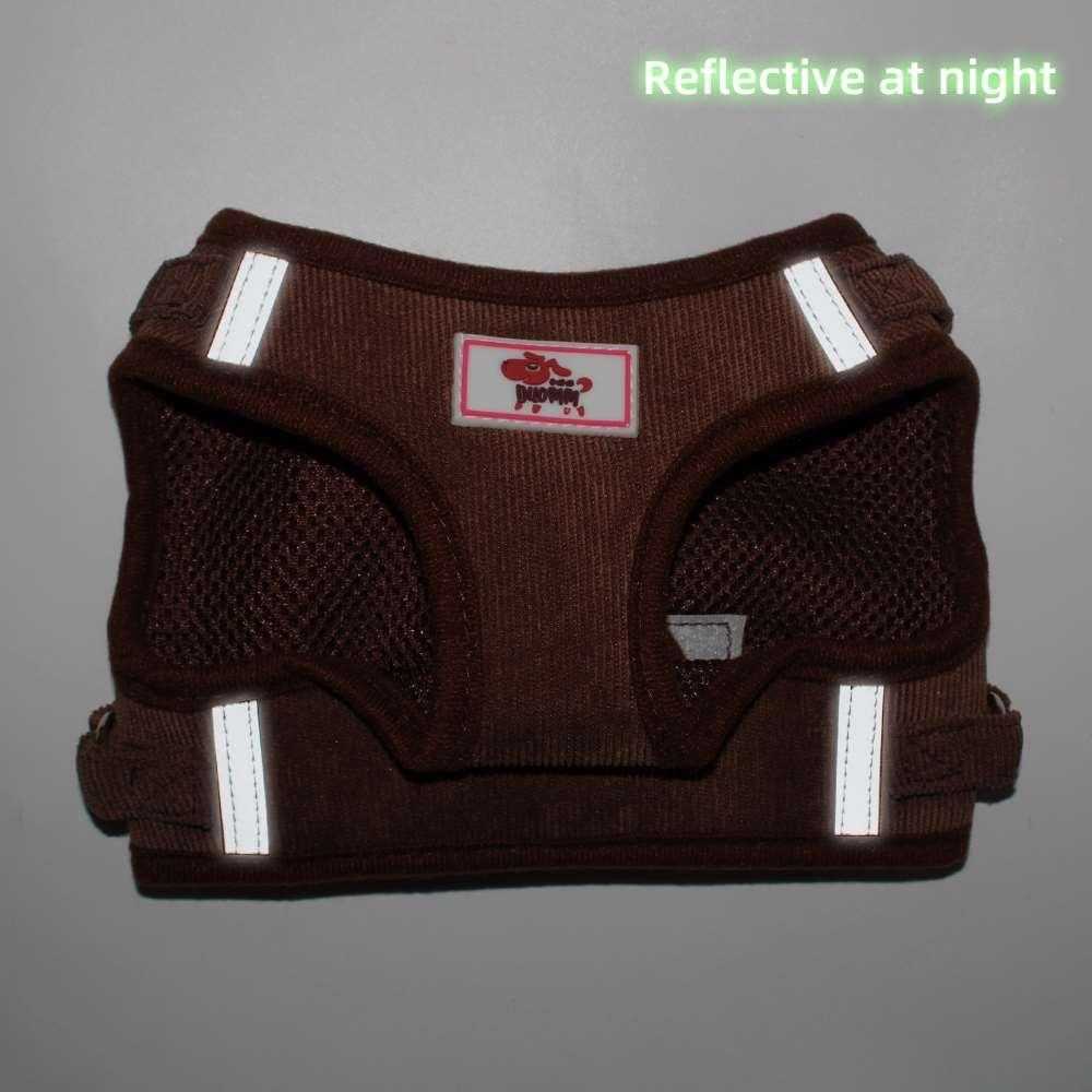 Corduroy breathable dog harness