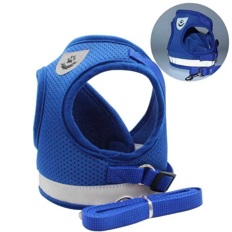 Pet harness Reflective and Breathable  polyester mesh Multicolor options