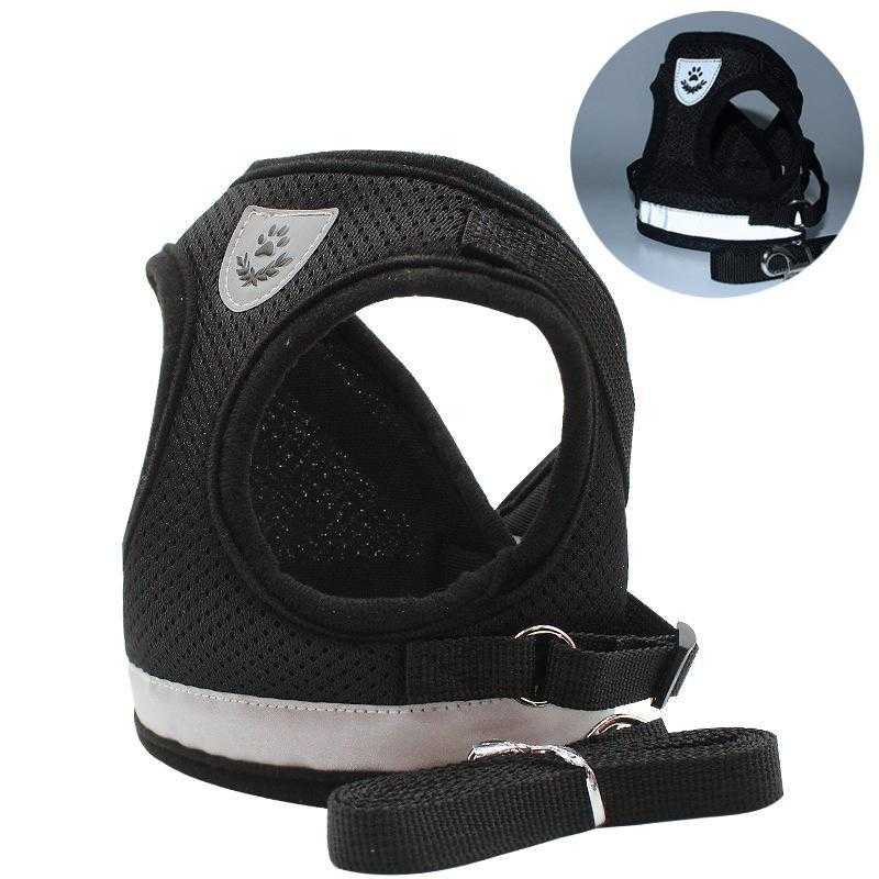 Pet harness Reflective and Breathable  polyester mesh Multicolor options