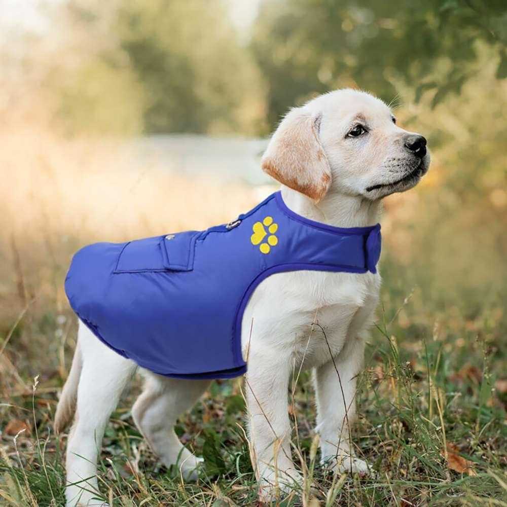 Autumn and winter dog clothes can be worn on both sides, warm, reflective, warm and waterproof pet clothes