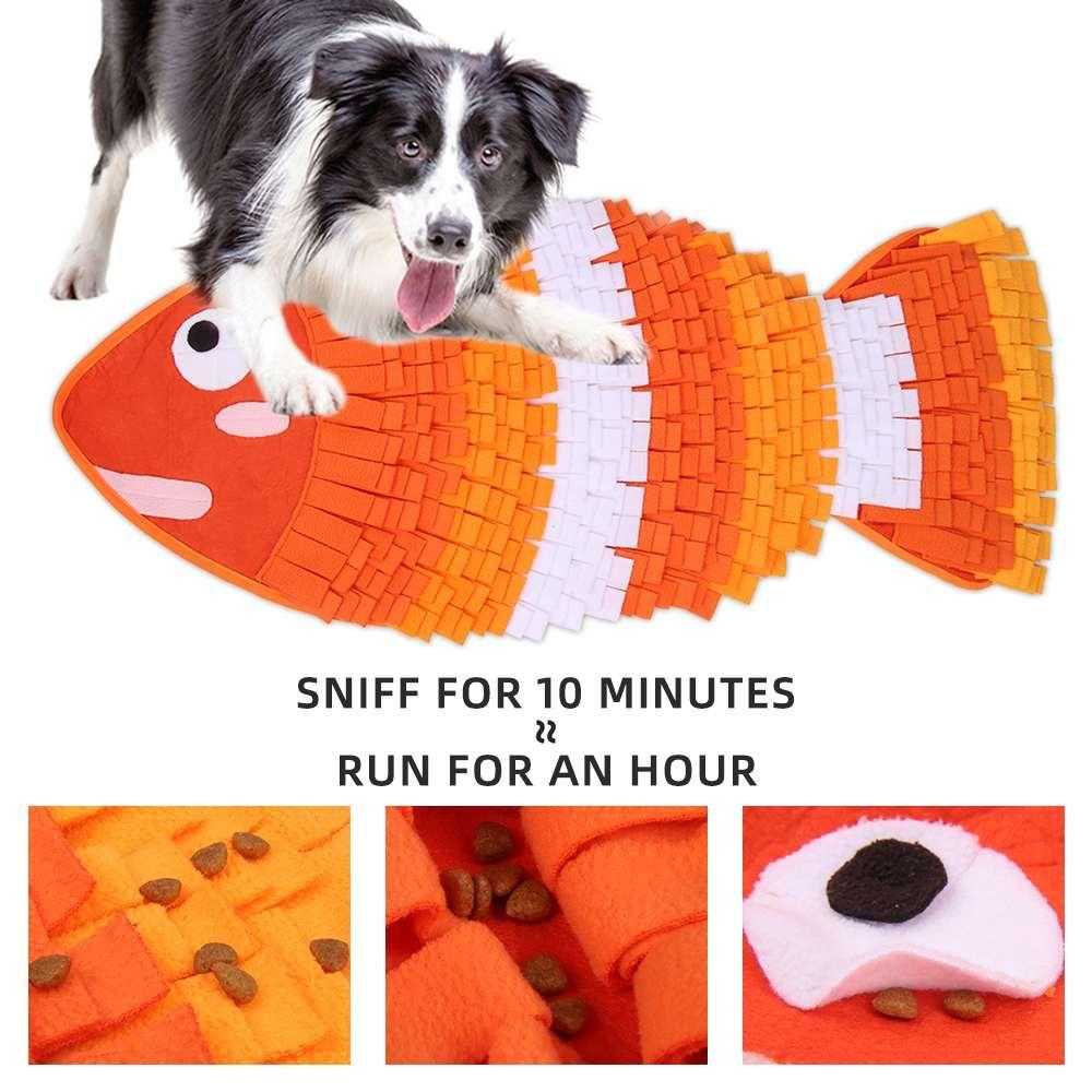 Fish type olfactory pad Anti choking dog, slow feeding blanket, dog sniffing pad