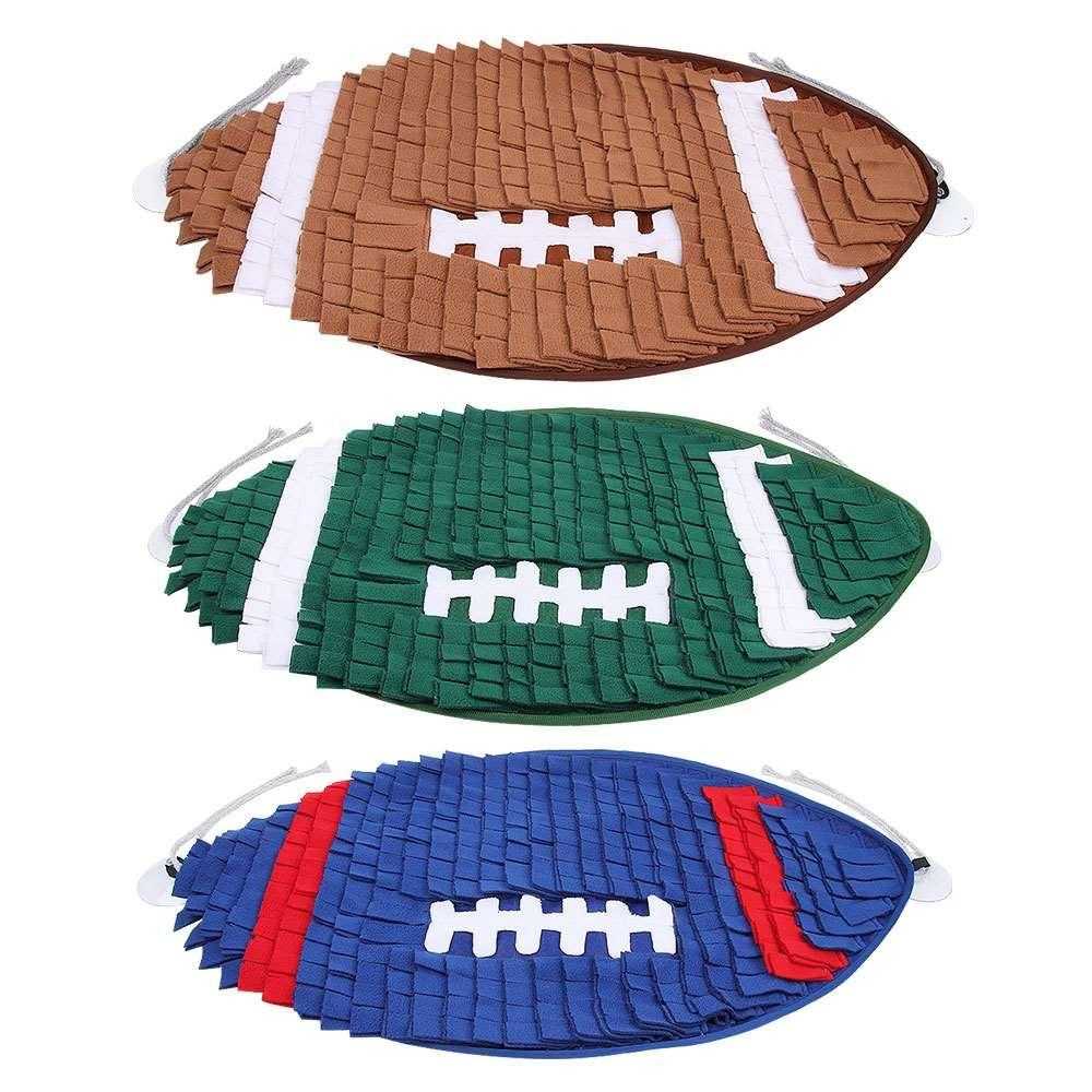 Football series anti choking dog bowl cat eating training mat slow eating blanket pet sniffing mat