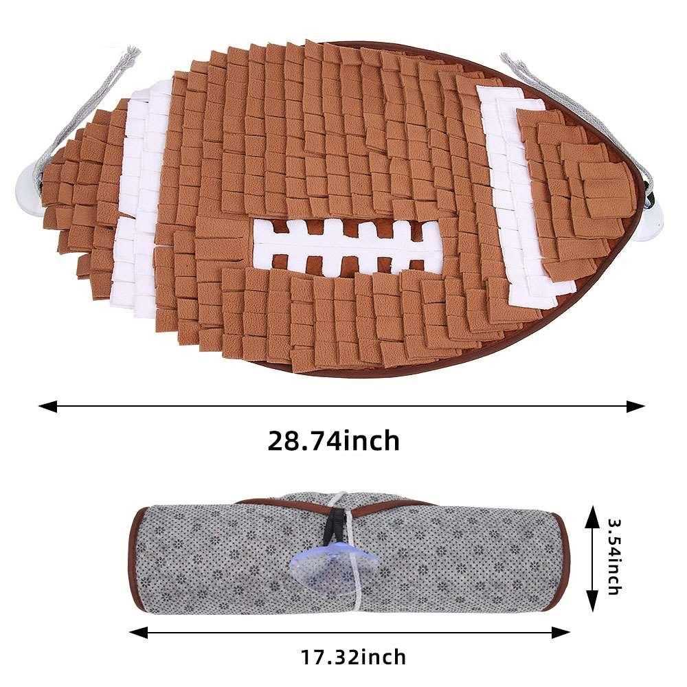 Football series anti choking dog bowl cat eating training mat slow eating blanket pet sniffing mat