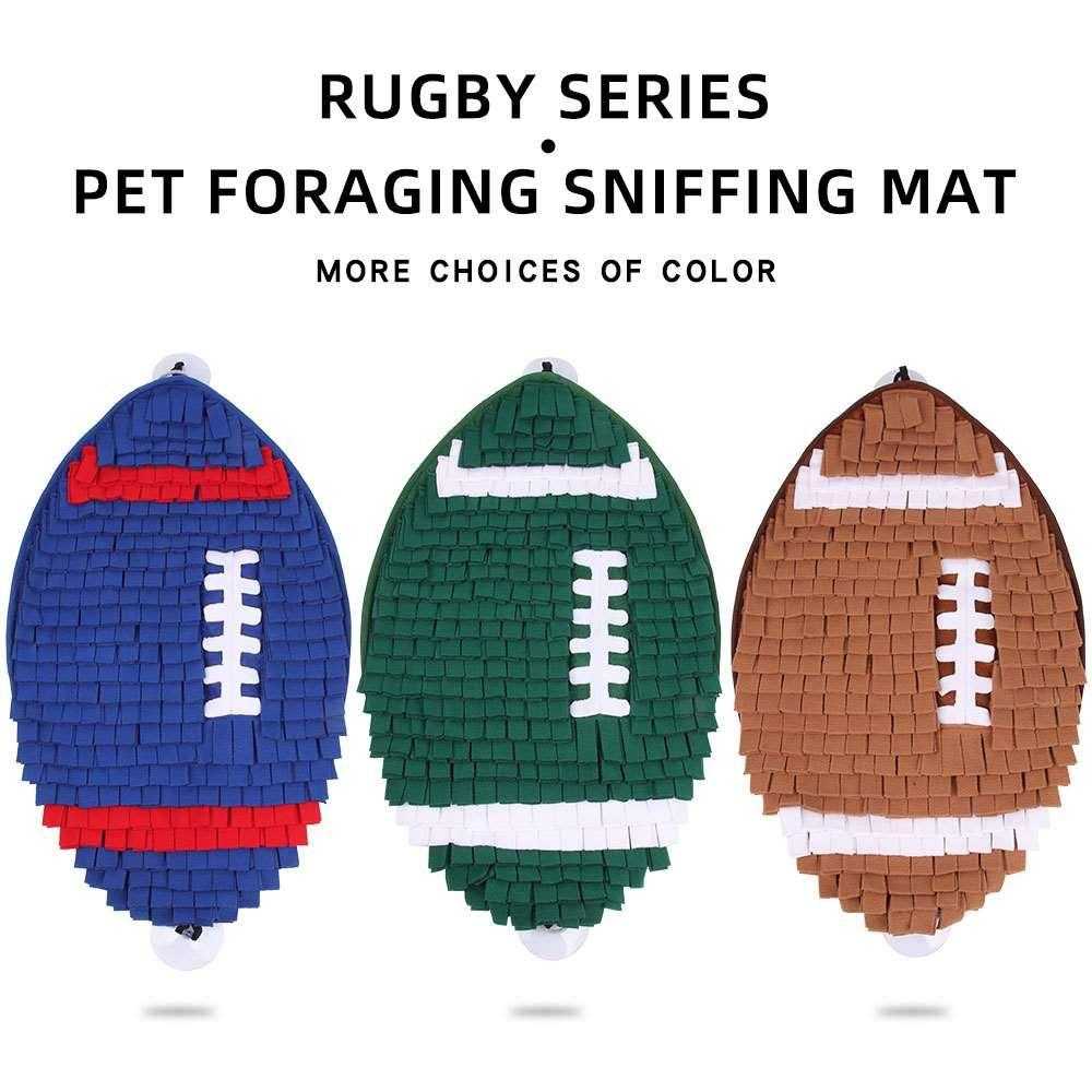 Football series anti choking dog bowl cat eating training mat slow eating blanket pet sniffing mat