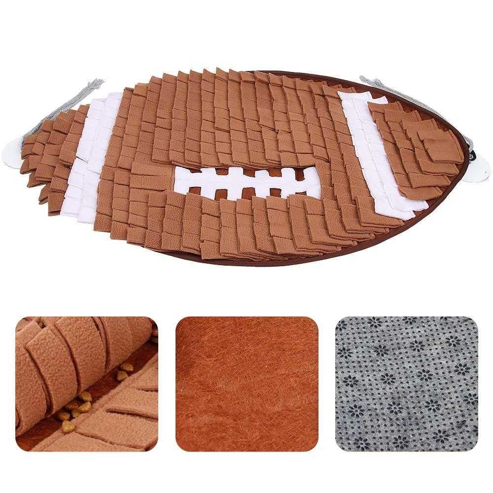 Football series anti choking dog bowl cat eating training mat slow eating blanket pet sniffing mat