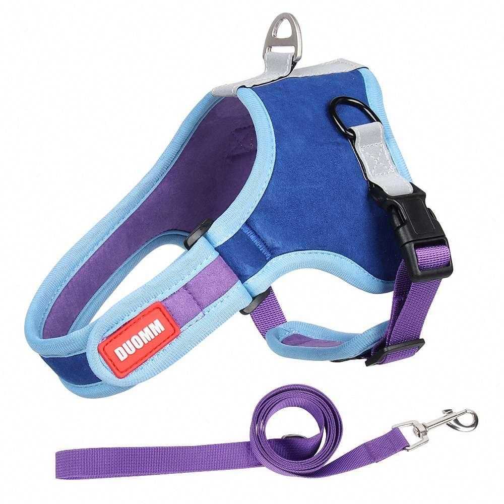 New Saddle type puppy pet harness traction rope suede