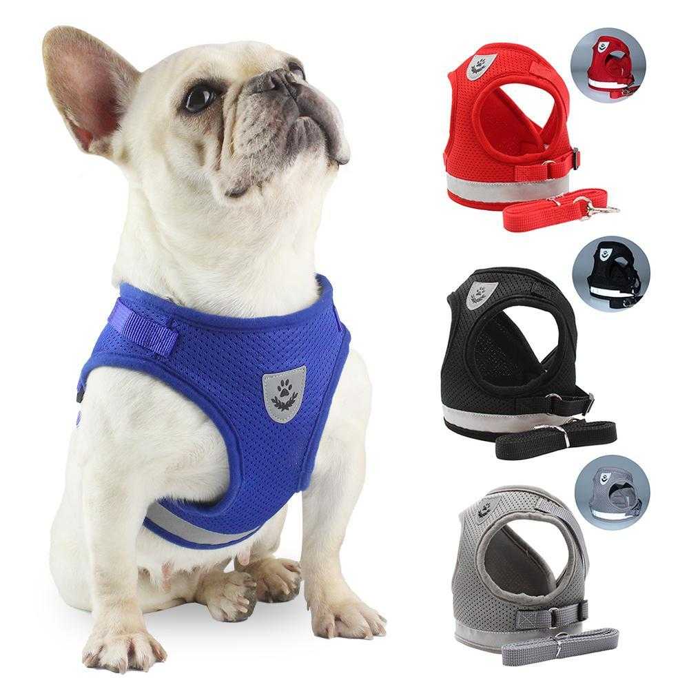 Pet harness Reflective and Breathable  polyester mesh Multicolor options