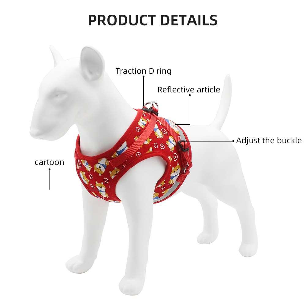 Vest type dog Harness reflective for puppy, medium dog or large dogs