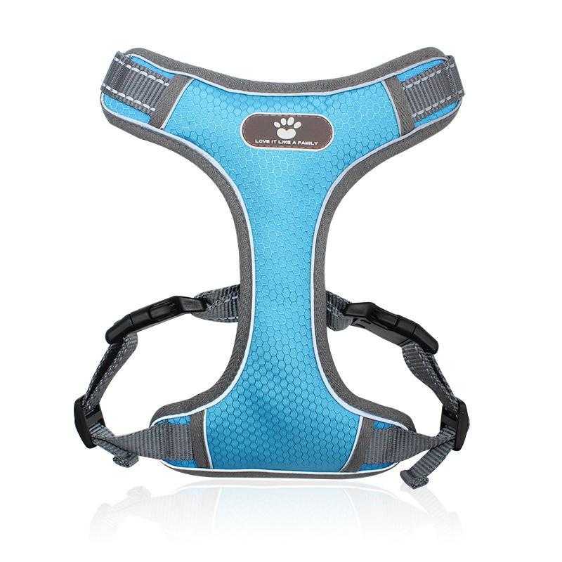 Vest type large dog harness with reflective dog traction rope waterproof Oxford cloth