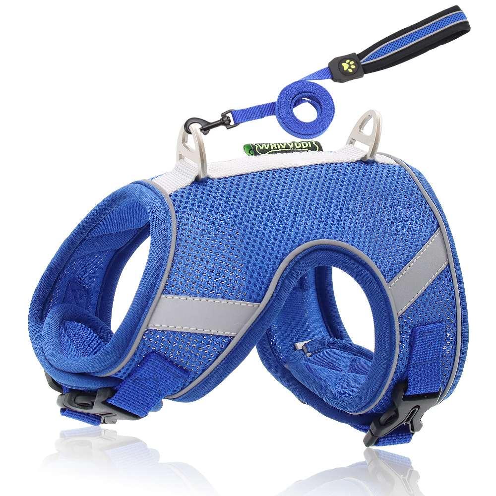 X-type breathable mesh dog,cat harness reflective dog rope pet traction rope