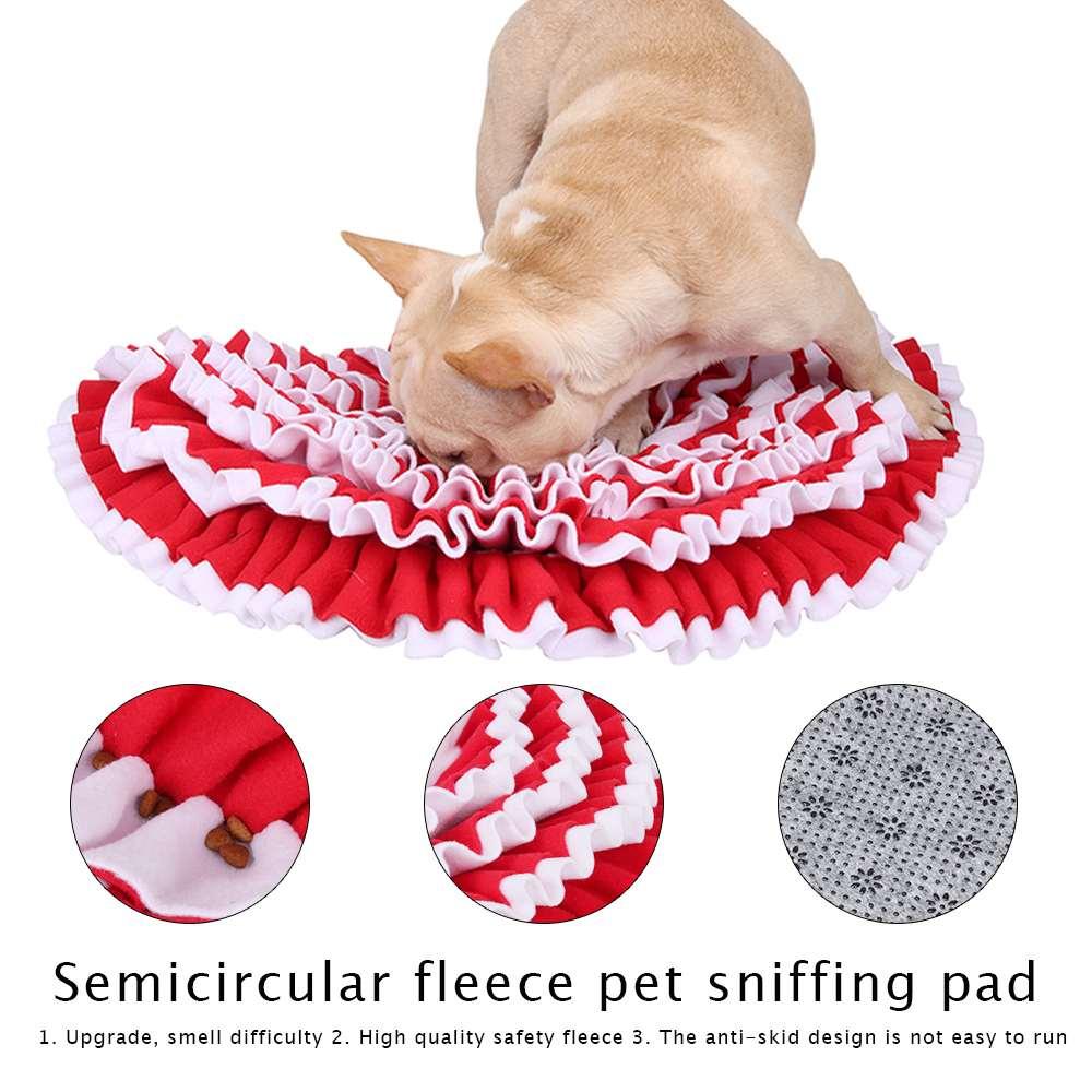 New dog toy, semicircular fleece pet sniffing pad
