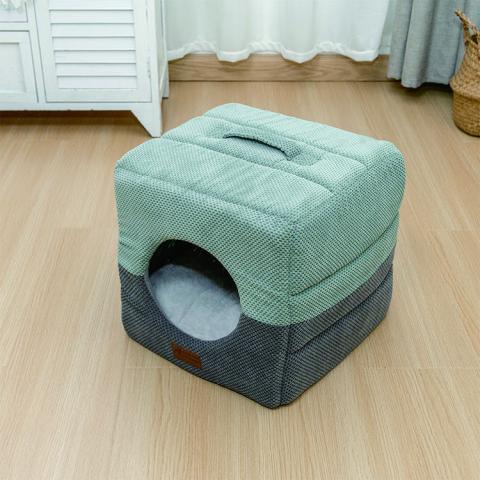Wholesale Manufacturer Foldable Warm Short Plush Cat Bed Functional