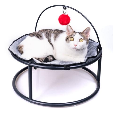 Manufacturers Wholesale Stainless Steel Short Plush Pet Elevated Bed Waterproof Cat Bed Soft And Comfortable