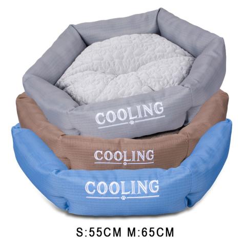Custom Comfortable Feel Cooling Pet Bed Sofa Sleeping Hexagon Dog Bed