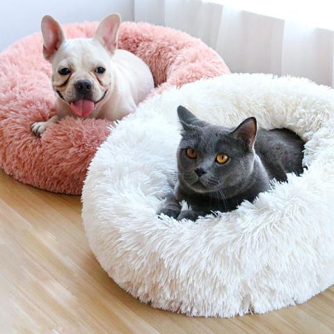 Wholesale Custom Luxury Warm Fluffy Pet Bed Dog Plush Pillow Pet Supplies