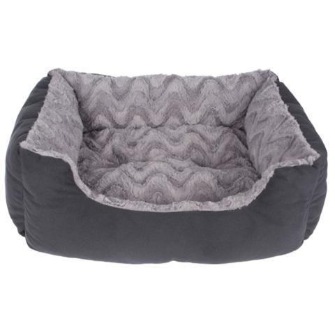 Wholesale Custom Label Deluxe Suede Fluffy Rose Pattern Comfortable Pet Dog Bed Sofa