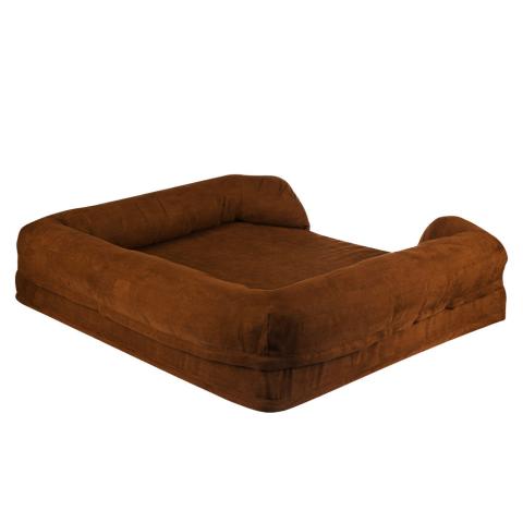 Wholesale Pet Bed Accessories Warm Soft And Comfortable Orthopedic Memory Foam Suede Fabric Pet Dog Bed