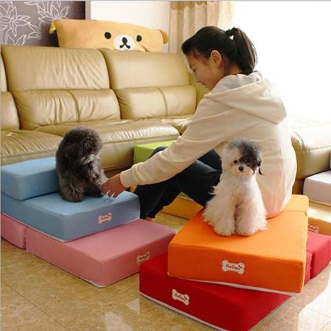 Wholesale Custom Logo Breathable Mesh Collapsible Dog Stairs Pet Sofa Bed Stairs Steps For Dogs
