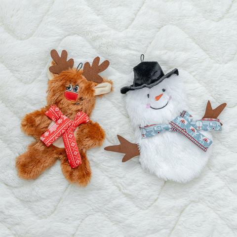 New Classical Christmas Design Durable And Healthy Interactive Festive Play Pet Plush Toy