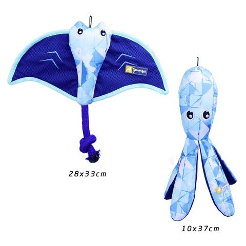 Custom Summer Cooling Oxford Floating Toys Fun Flying Fish Octopus Toys Durable Healthy New Dog Toys