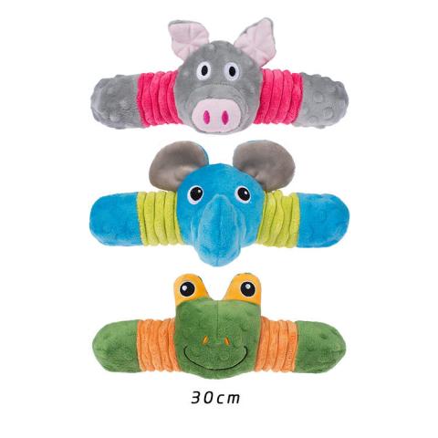 New Design Pig Frog Elephant Cute Animal Soft Comfortable Squeaky Pet Plush Toy