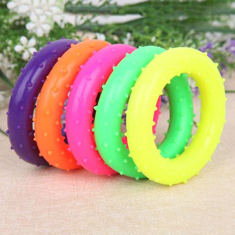 Rubber Dog Toy Thorn Bone Tooth Cleaning Rubber Ring Bite Resistant Molar Training