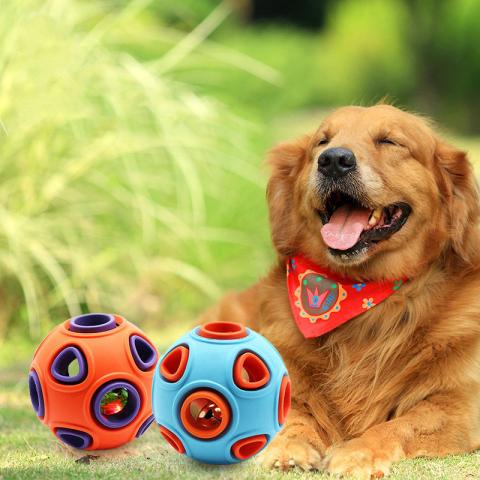 Manufacturer New Durable Dog Ball Toys Lighting Dog Chew Ball Toys Pet Toys With Bell