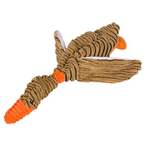 Mini Animal Sex Natural Squeaker Soft Ducks Brown Striped Paradise Play Dog Toy