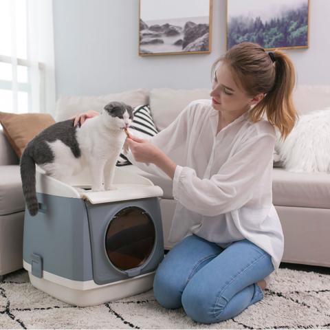 New Design Space Shape Cat Litter Box Cat Litter Tray Cat Toilet