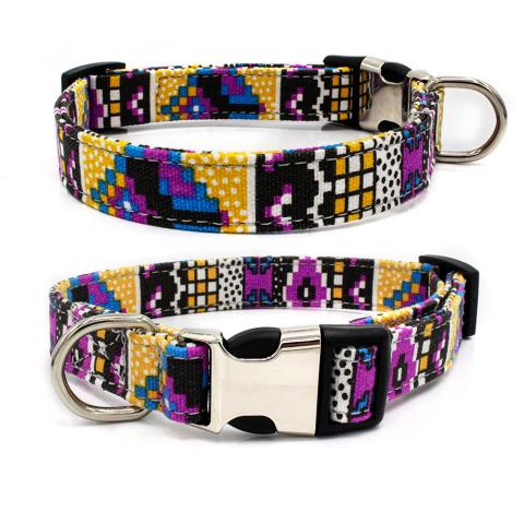 Bohemian Style Multiple Colors Dog Collar Quick Release Adjustable Pet Collar For Dog