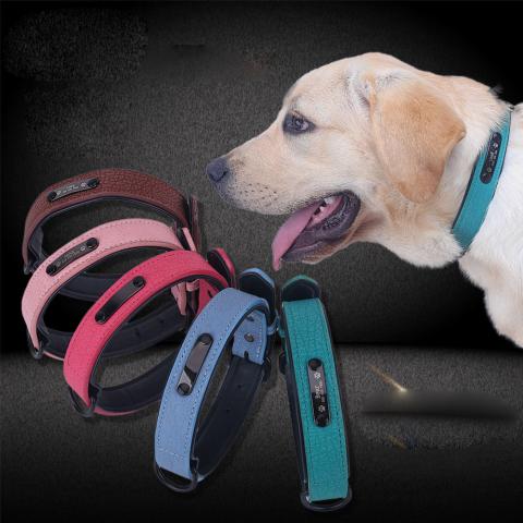 Wholesale Adjustable Pu Dog Collar Custom Logo And Id Pet Collar