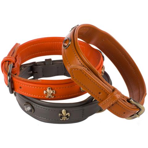 Classic Soft Spiked &crystal Leather Pet Collar