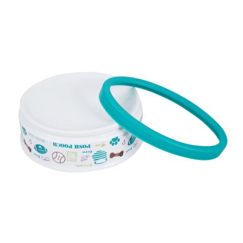 Wholesale Custom Silicone Ring Non-slip Design Dog Bowl Fashion Printed Ceramic Pet Bowl