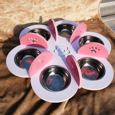 Wholesale Custom Stainless Steel Pet Bowl For Multiple Dogs Or Cats Pet Multiple Bowls