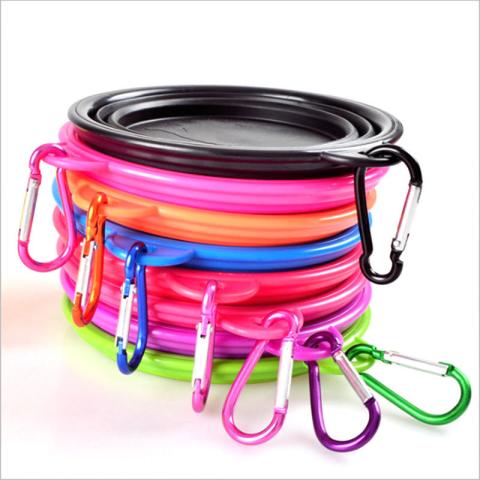 Collapsible Silicone Pet Travel Feeding Bowl For Food
