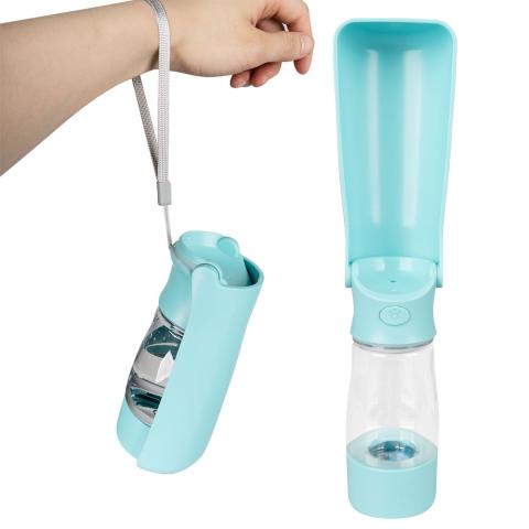 New Design 2 In 1 With Filter And Poop Bag Dispenser Foldable Pet Dog Water Bottle