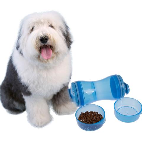 Wholesale Custom Portable Pet Dog Water Bottle Dual-use Dog Food Water Bottler Outdoor Travel Bowl Feeder