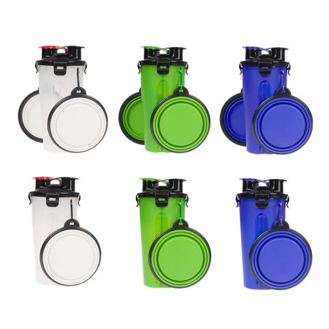 Wholesale Custom Portable Outdoor Travel Collapsible Silicone Bowl Dog Water And Food Bottle