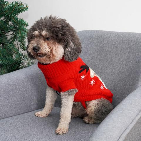 Wholesale Custom Winter Pet Clothes Christmas Holiday Large Hat Fashion Dog Sweater