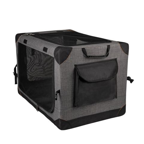 Travel Outdoor Car Carrying Collapsible & Foldable Dog Crate Cage With Mesh Windows
