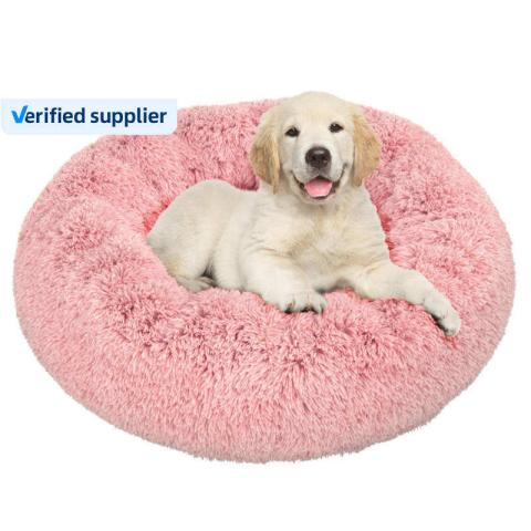 Manufacturer Wholesale Plush Fluffy Large Donut Dog Beds Large Dog Sofa Luxury Pet Bed